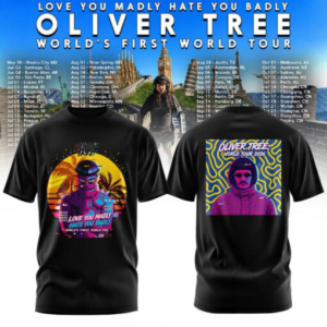 Oliver Tree World Tour 2026 Fans Synthwave Vintage Graphic T-Shirt