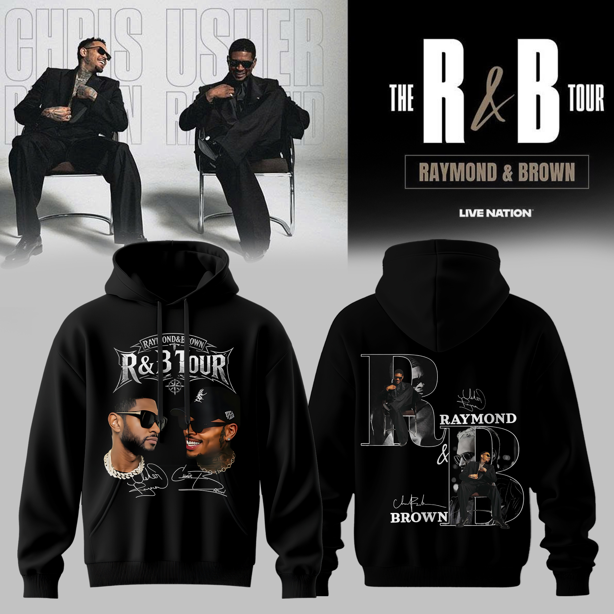 The R And B Tour 2026 Official Hoodie Music Merchandise