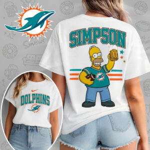 Miami Dolphins X The Simpsons Football Game Day Unisex T-Shirt