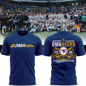 West Virginia Mountaineers 2026 Ncaa Baseball Mens College World Series Omaneers 3D Shirt