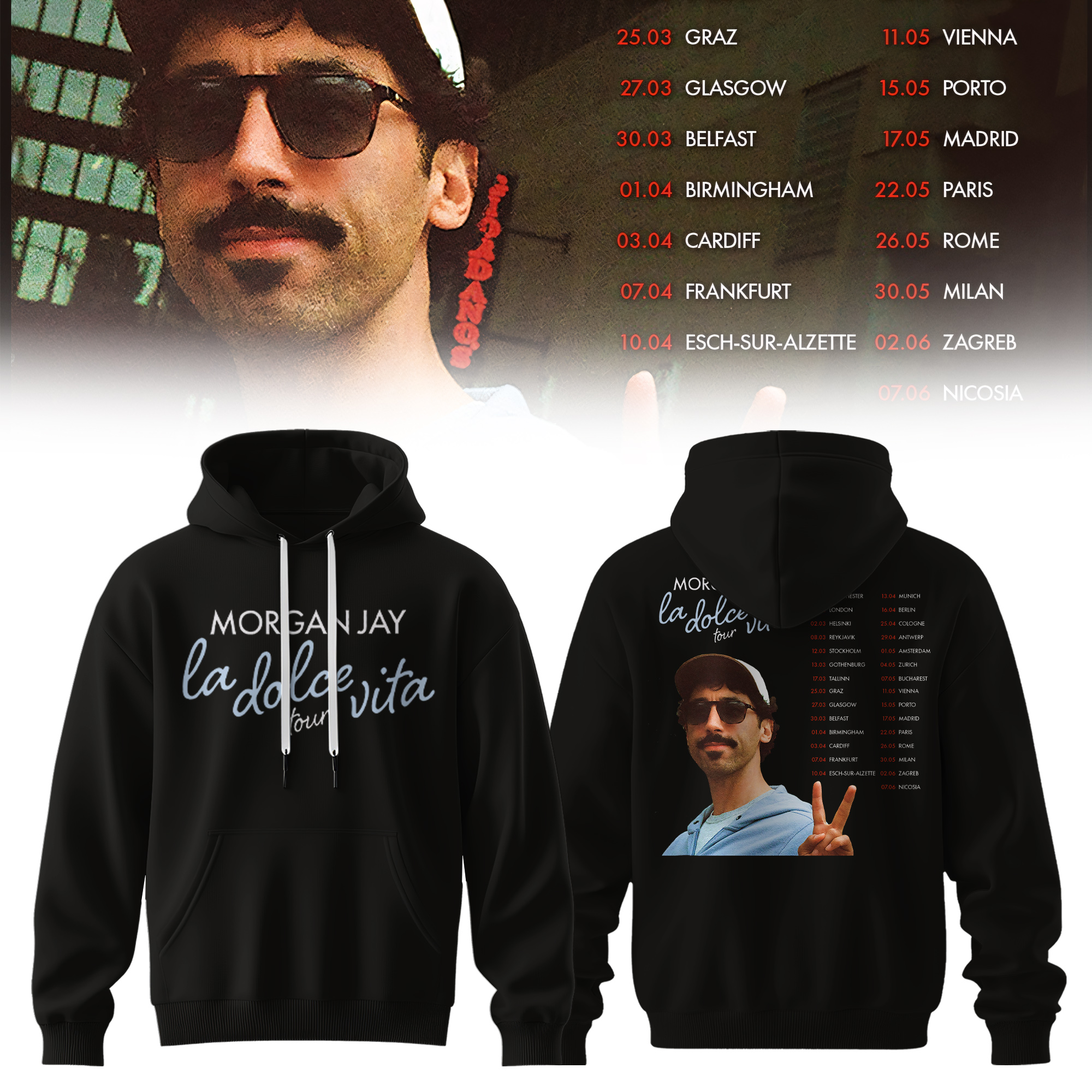 Morgan Jay Merch 2026 La Dolce Vita Tour Hoodie Gift For Comedy Fans