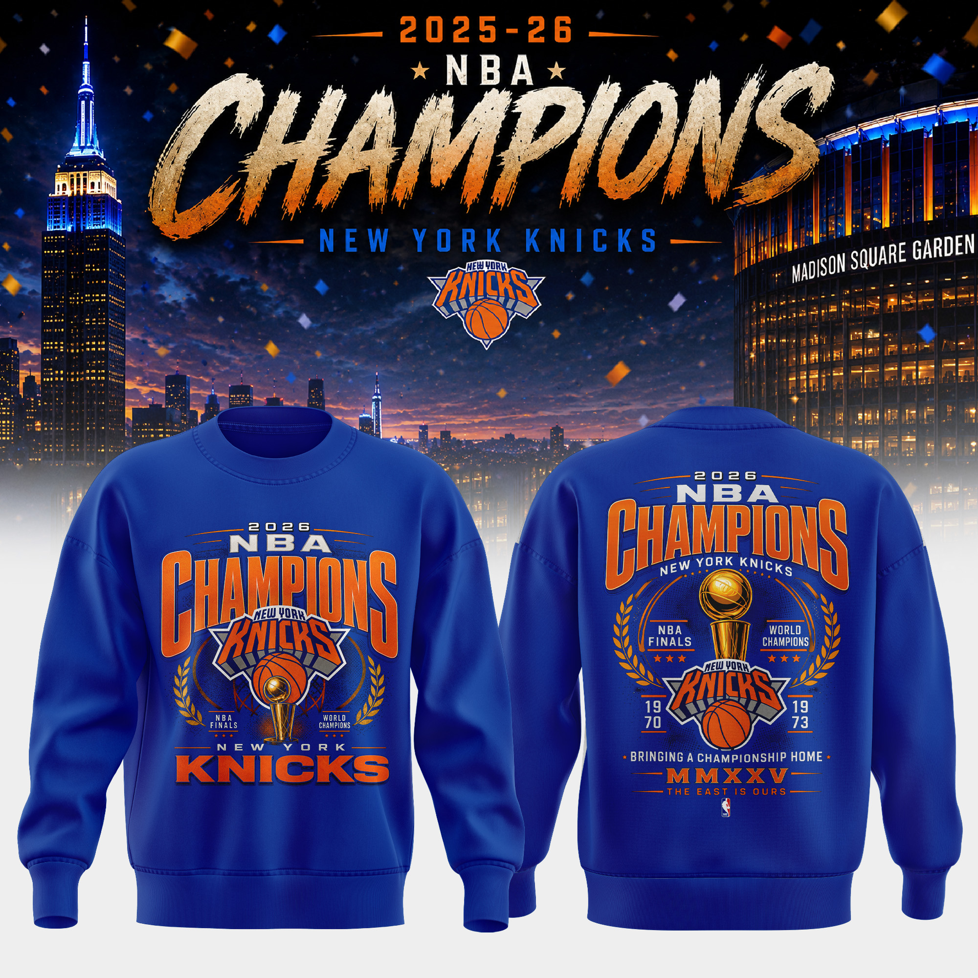 Nba Champions Merch 2026 World Champions Sweatshirt Gift For Basketball Fans