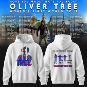 Oliver Tree World Tour Fans Retro Double Sided Graphic Pullover Hoodie