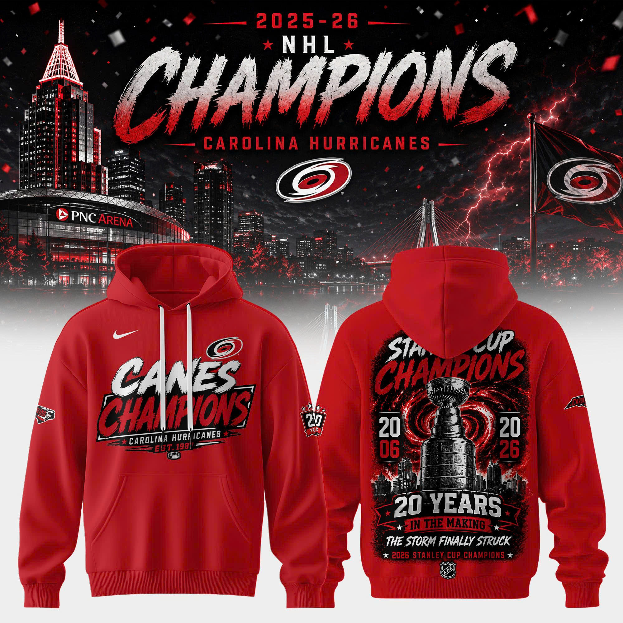 Carolina Hurricanes Merch 2026 Stanley Cup Champions Collection Gift For Fans