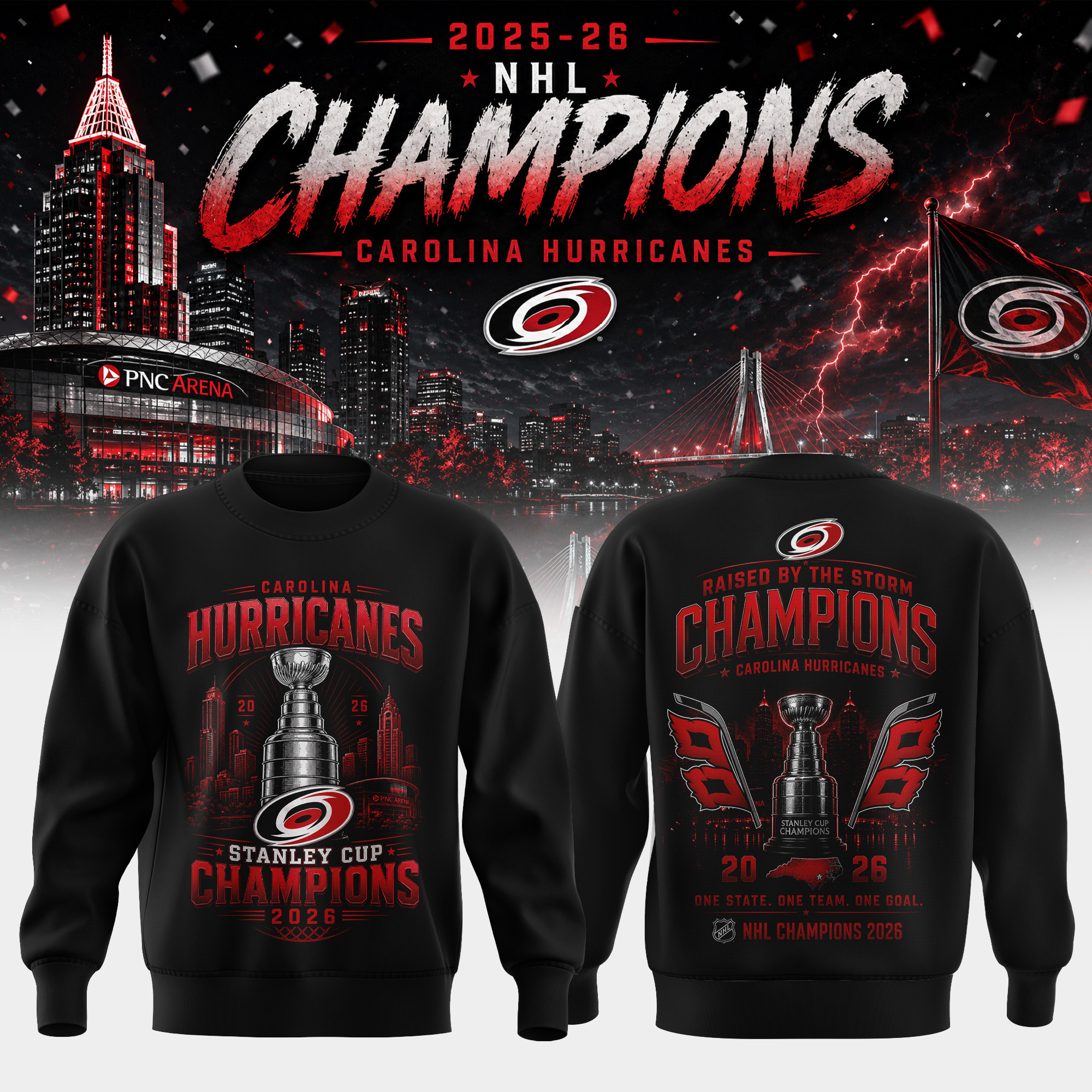 Storm Warning Merch 2026 Championship Celebration Sweatshirt Hockey Fan Gift