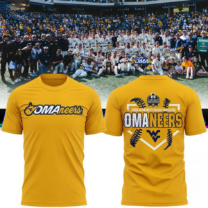 West Virginia Mountaineers 2026 Ncaa Baseball Mens College World Series Omaneers Yellow T-Shirt