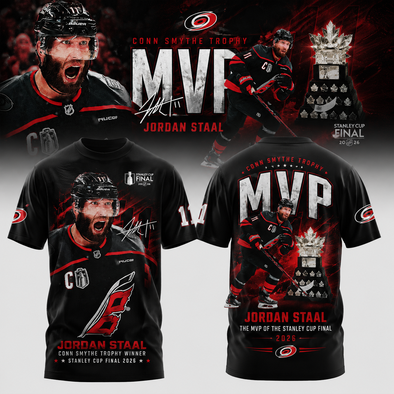 Jordan Staal Merch 2026 Stanley Cup Mvp Graphic T-Shirt Gift For Fans