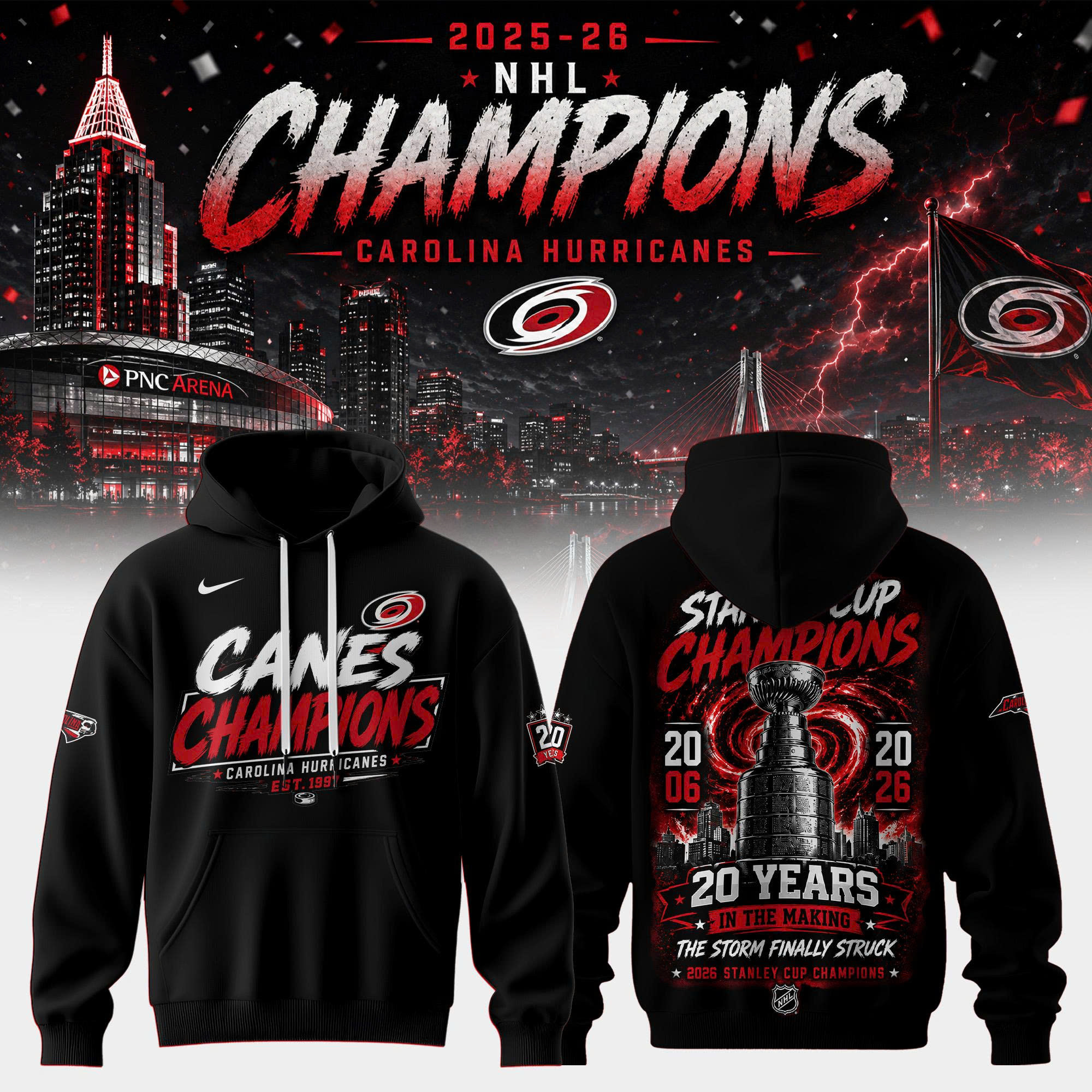 Carolina Hurricanes Merch 2026 Championship Victory Collection Hockey Fan Gift