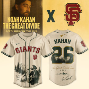Noah Kahan Great Divide Tour 2026 Mlb Jersey Collector Edition
