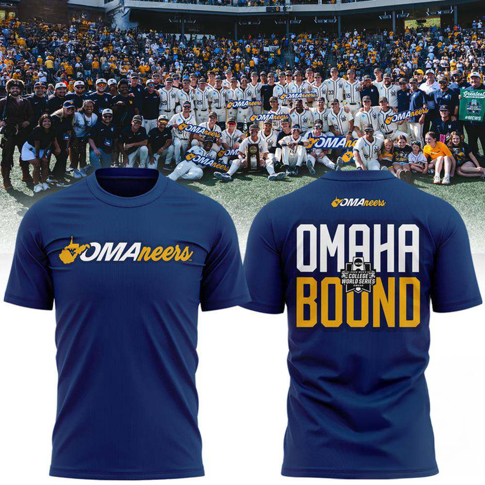 West Virginia Mountaineers 2026 Ncaa Baseball Mens College World Series Omaneers T-Shirt