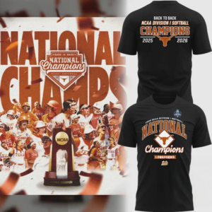 Texas Longhorns 2026 Ncaa Softball National Champions Special New 3D Shirt