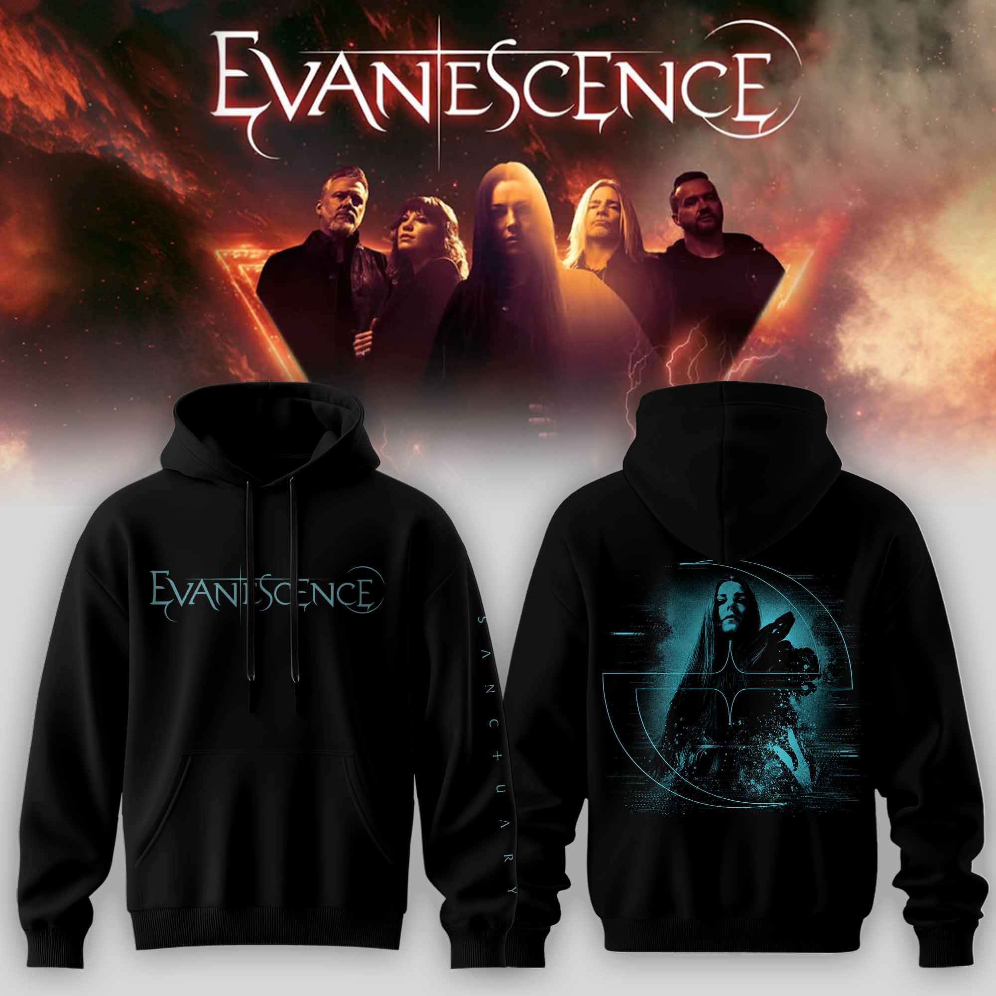 Evanescence Merch 2026 World Tour Sanctuary Hoodie Music Lover Gift