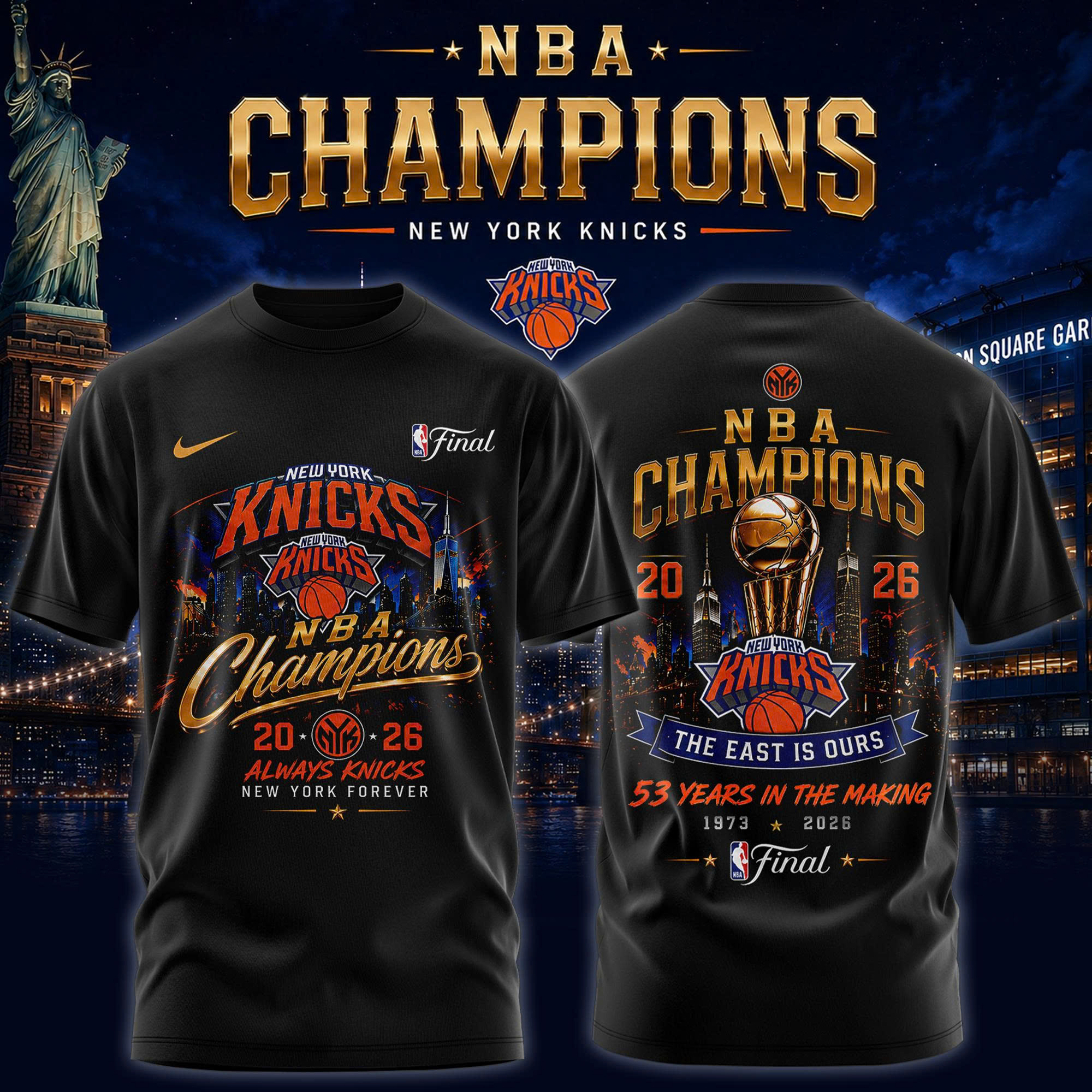 New York Knicks Merch 2026 Championship Victory T-Shirt Gift For Fans