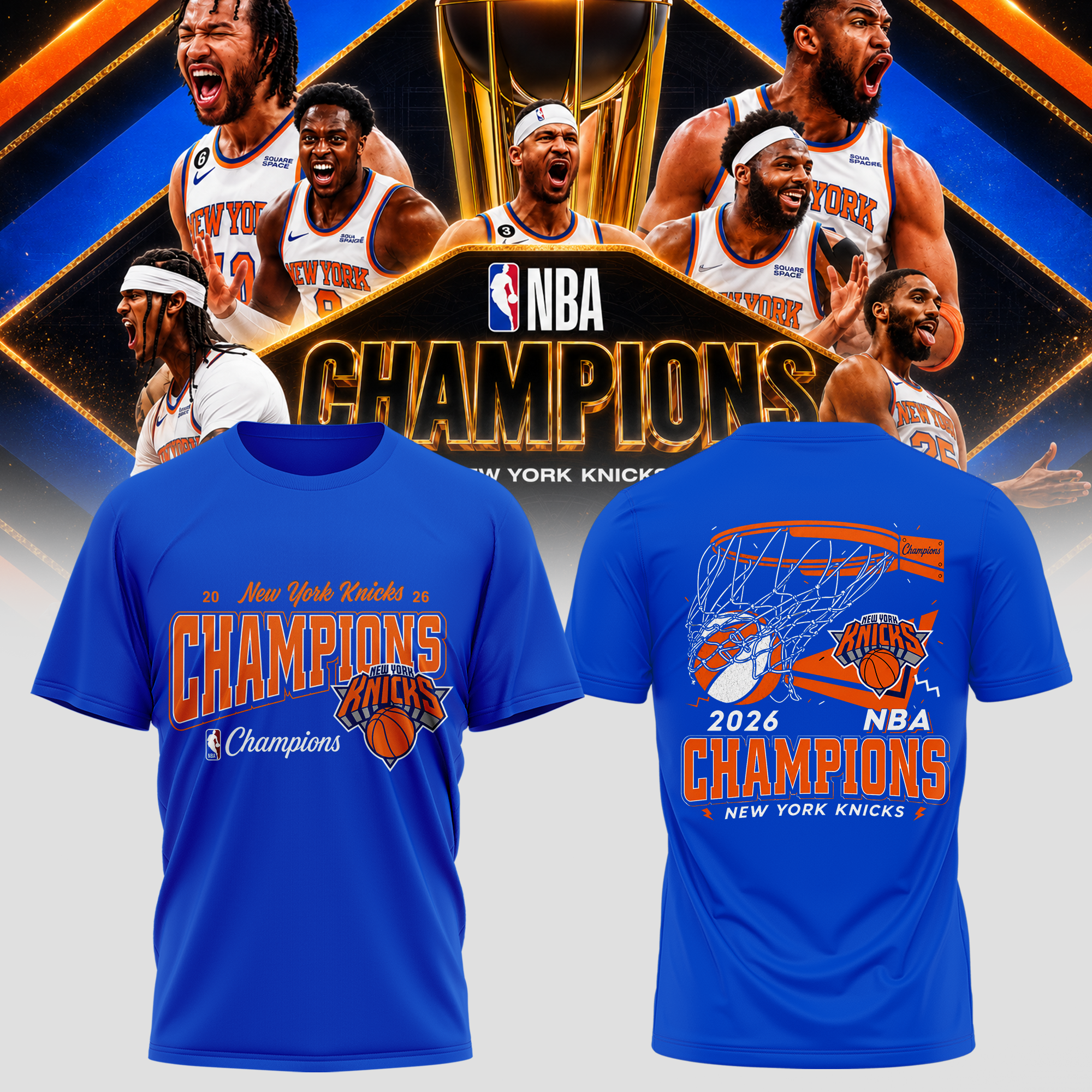 New York Knicks Merch 2026 Nba Champions Edition T-Shirt Gift For Fans