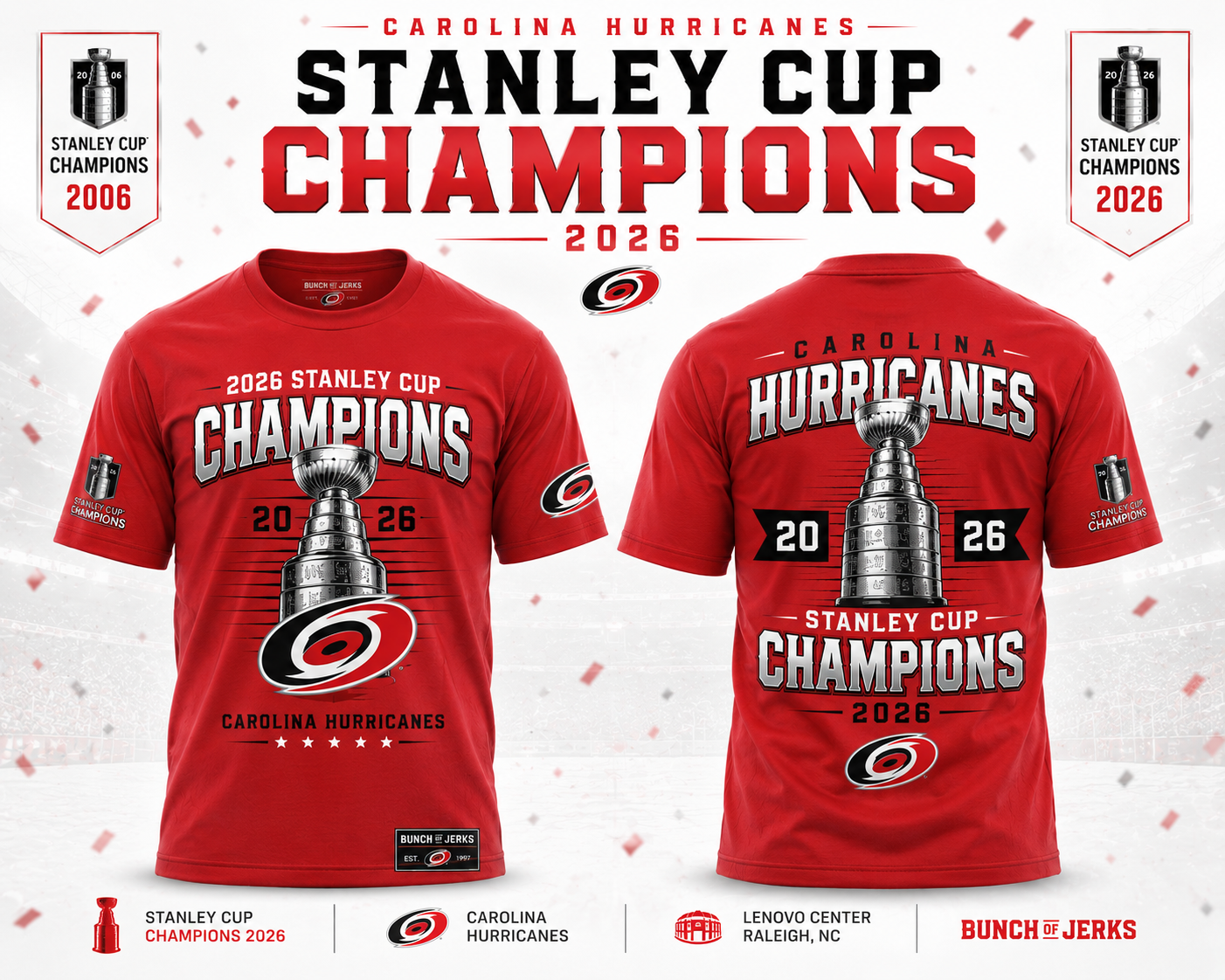 Carolina Hurricanes Merch 2026 Stanley Cup Glory T-Shirt Best Fan Gift
