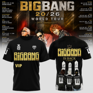 Bigbang Merch 2026 World Tour Concert T-Shirt Music Lover Gift