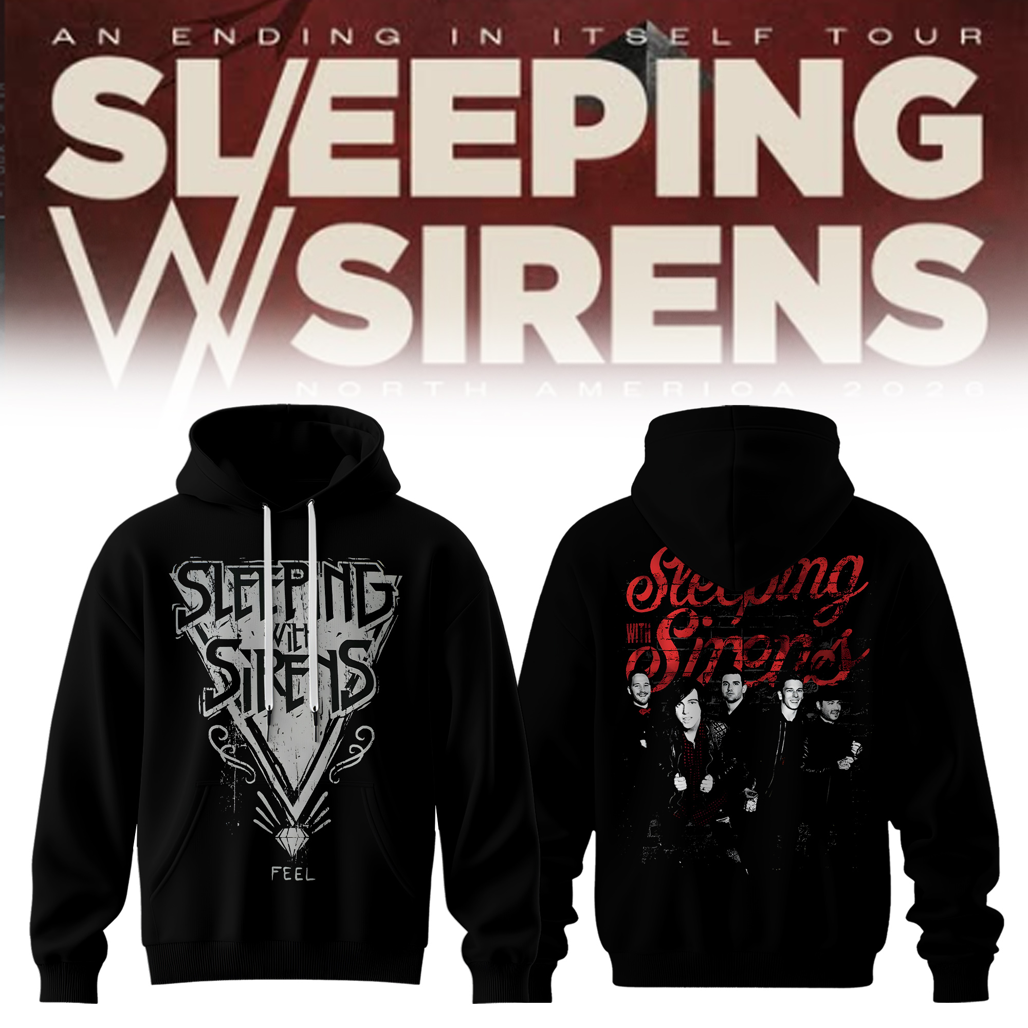 Sleeping With Sirens An Ending In Itself Tour Concert Hoodie Fan Collection
