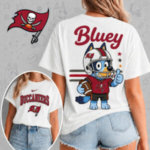 Tampa Bay Buccaneers X Bluey Football Game Day Unisex T-Shirt