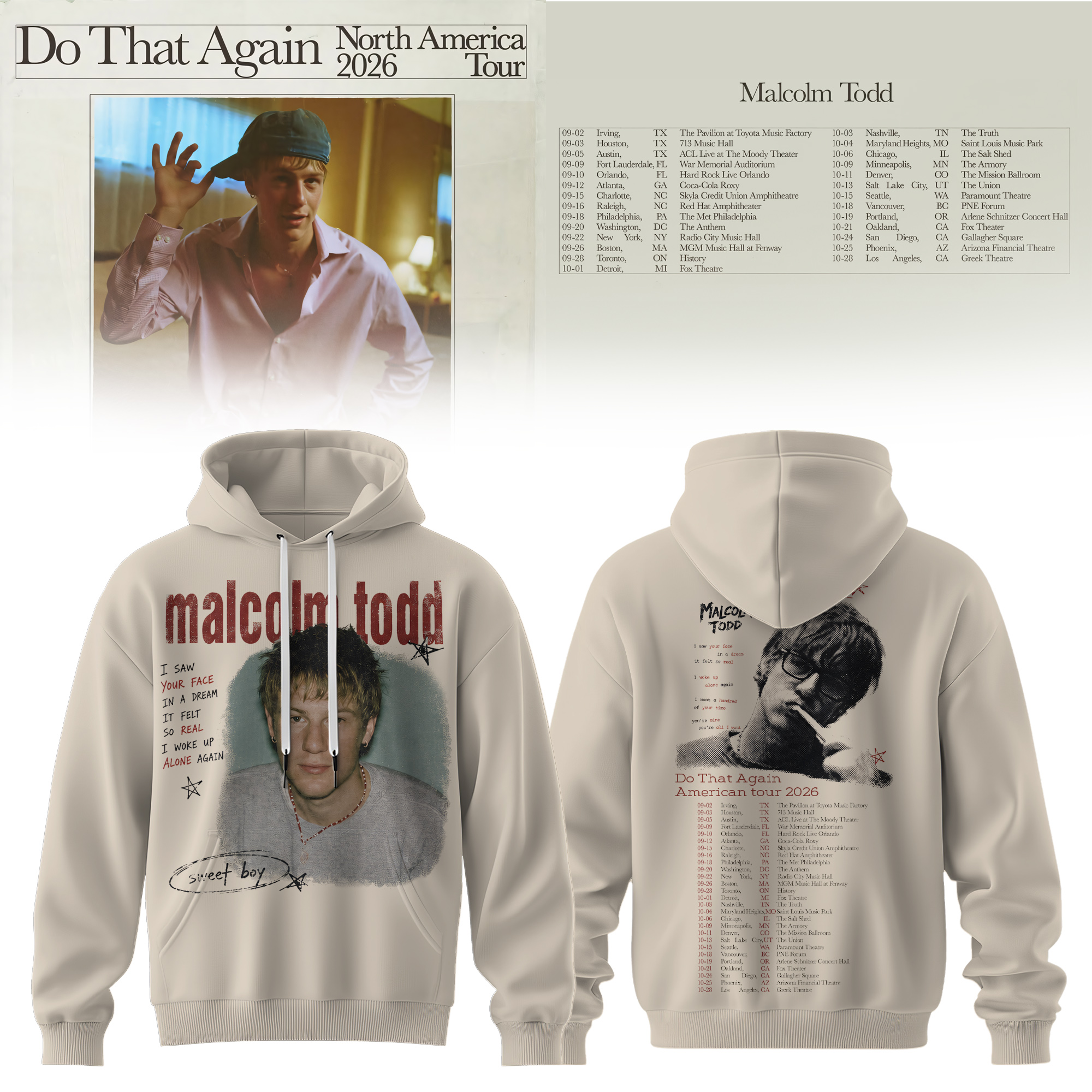 Malcolm Todd Do That Again Tour Premium Hoodie Gift For Fans