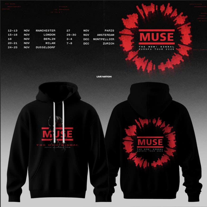 Muse Merch 2026 The Wow Signal Tour Hoodie Gift For Fans