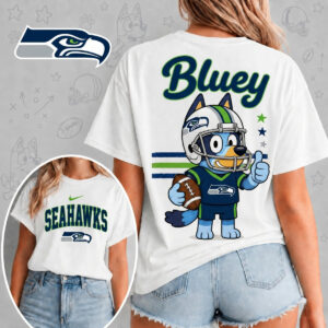 Seattle Seahawks X Bluey Football Game Day Unisex T-Shirt