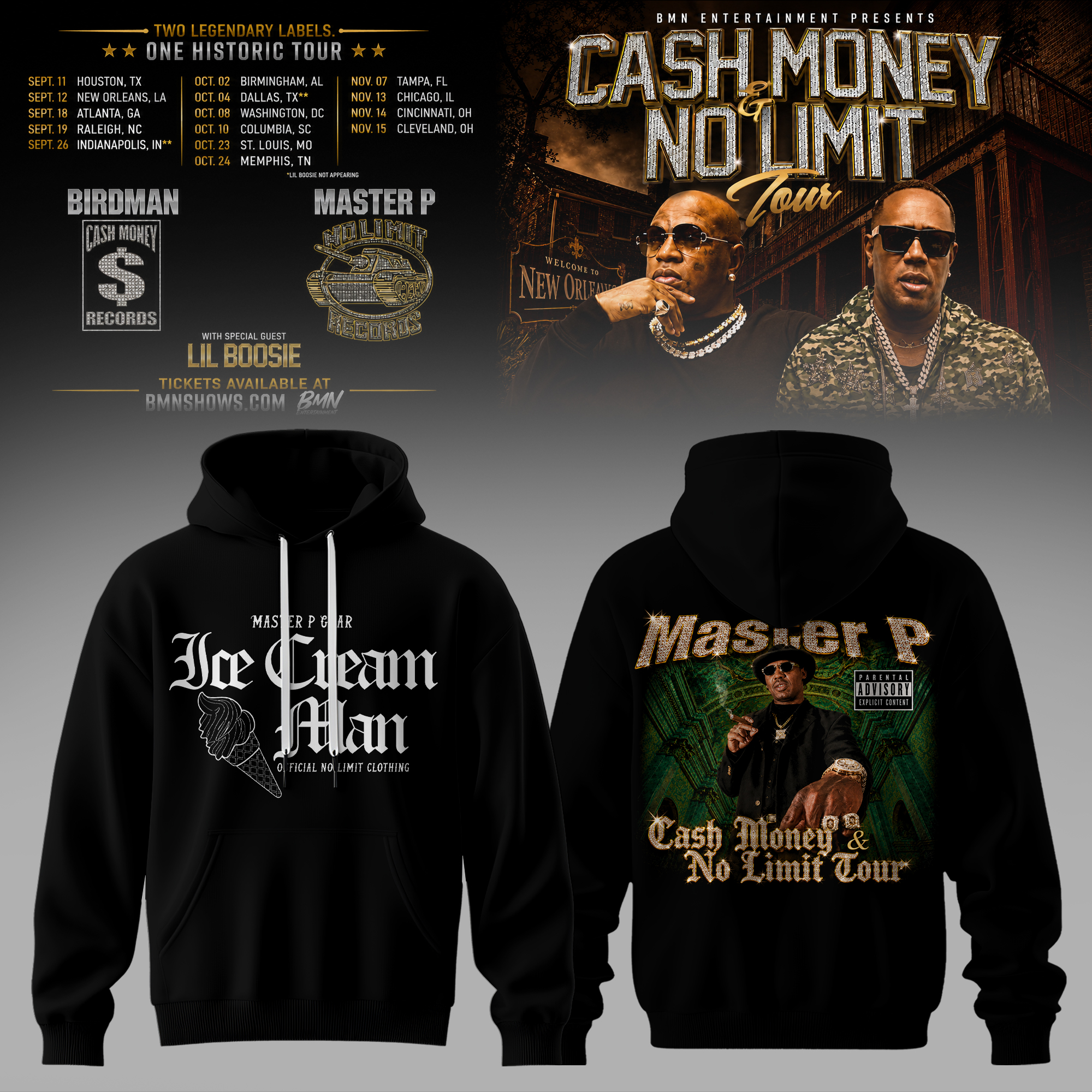 Cash Money No Limit Tour Hoodie Collector Edition For Fans