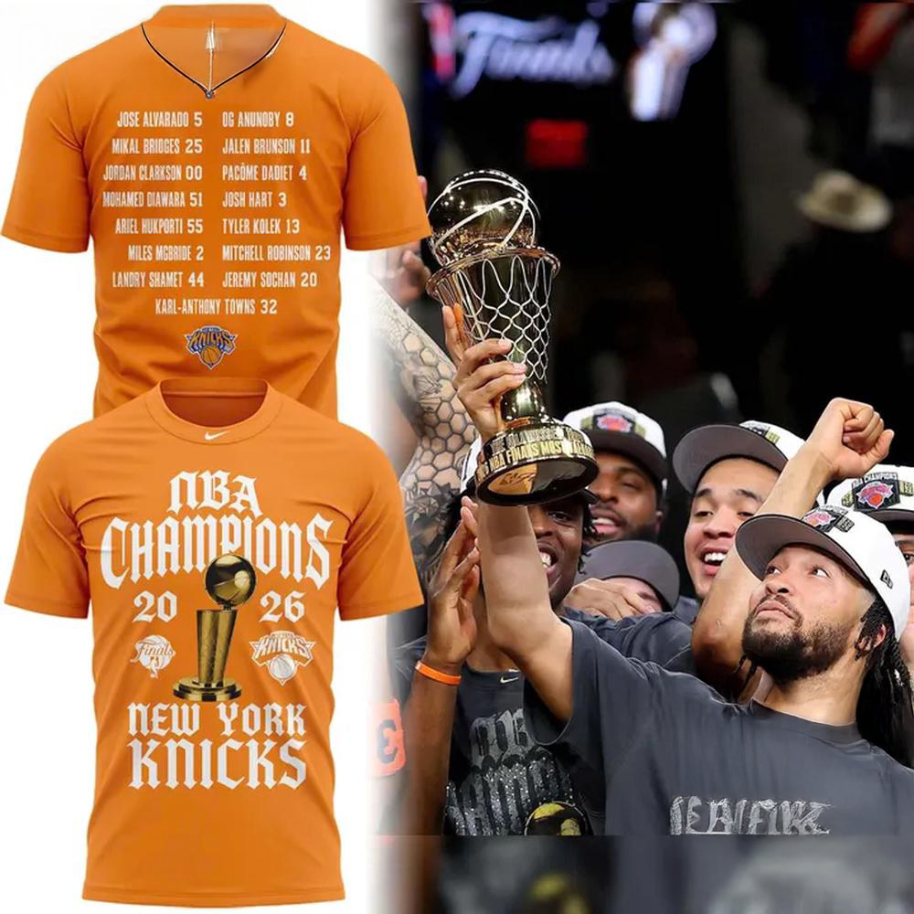 New York Knicks 2026 Nba Finals Champions Orange T-Shirt