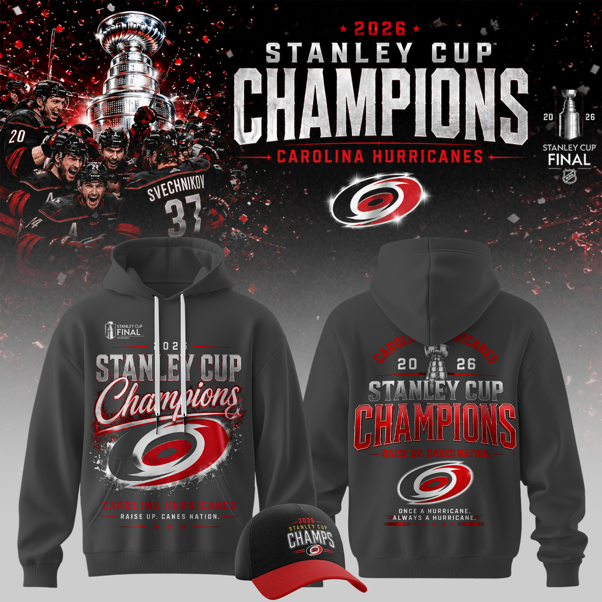 Carolina Hurricanes Merch 2026 Stanley Cup Legacy Hoodie Gift For Fans