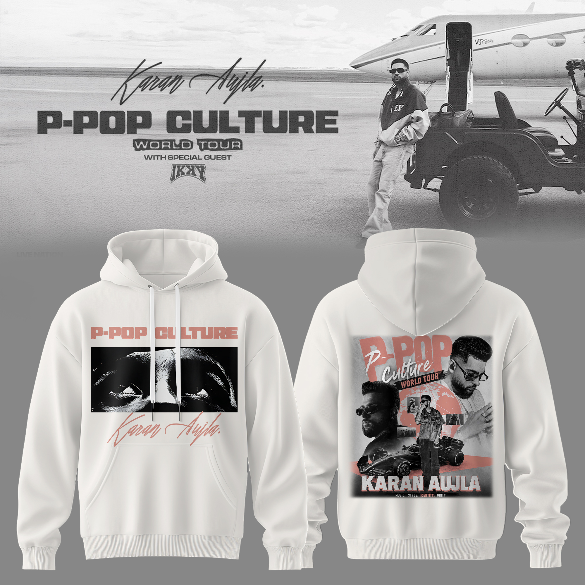 Ppop Culture Signature White Hoodie Official Fan Apparel
