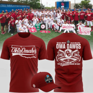 Oklahoma Sooners Baseball 2026 Ncaa Baseball Mens College World Series Omaha Dawgs T-Shirt