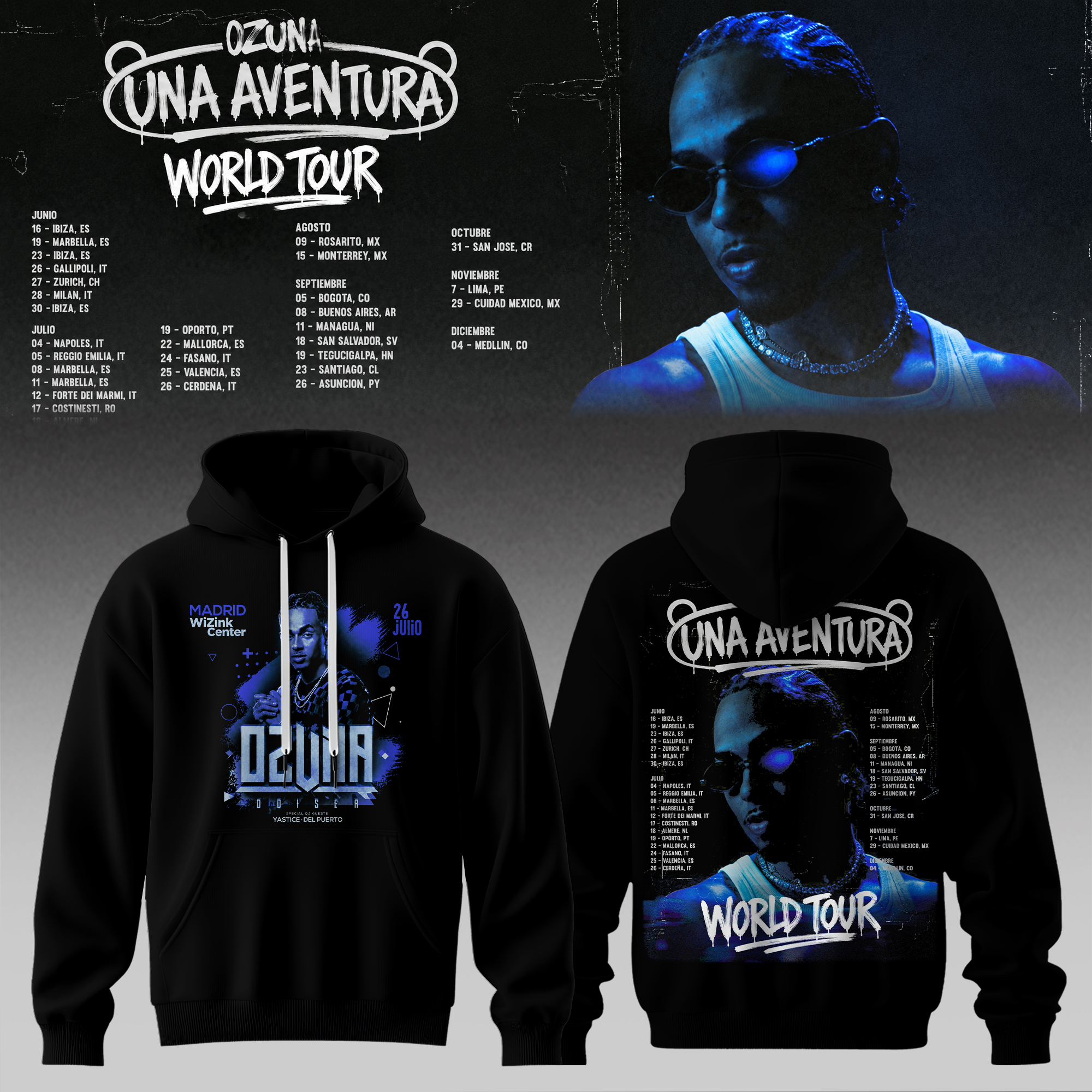 Ozuna Merch 2026 Una Aventura Official Hoodie Gift For Music Fans
