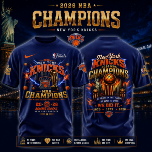 New York Knicks Merch 2026 Championship Victory T-Shirt Fan Gift