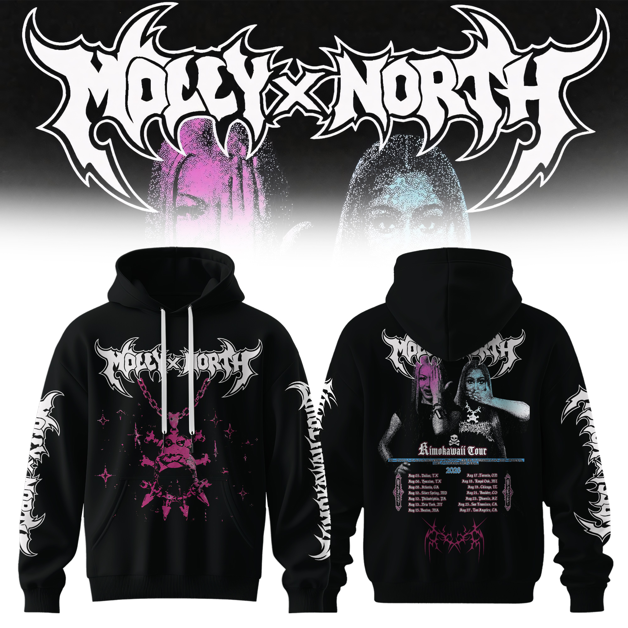 Molly Santana X North West Kimokawaii Tour 2026 Hoodie Fan Collection