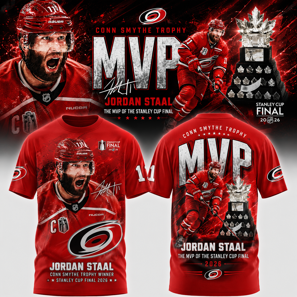 Jordan Staal Merch 2026 Stanley Cup Mvp T-Shirt Gift For Hockey Fans