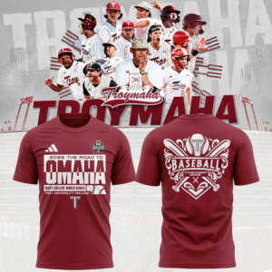Troy Trojans Baseball 2026 Troymaha Red T-Shirt
