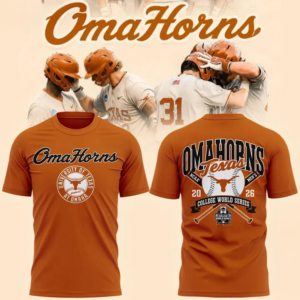 Texas Longhorns 2026 Baseball College World Series Omahorns T-Shirt