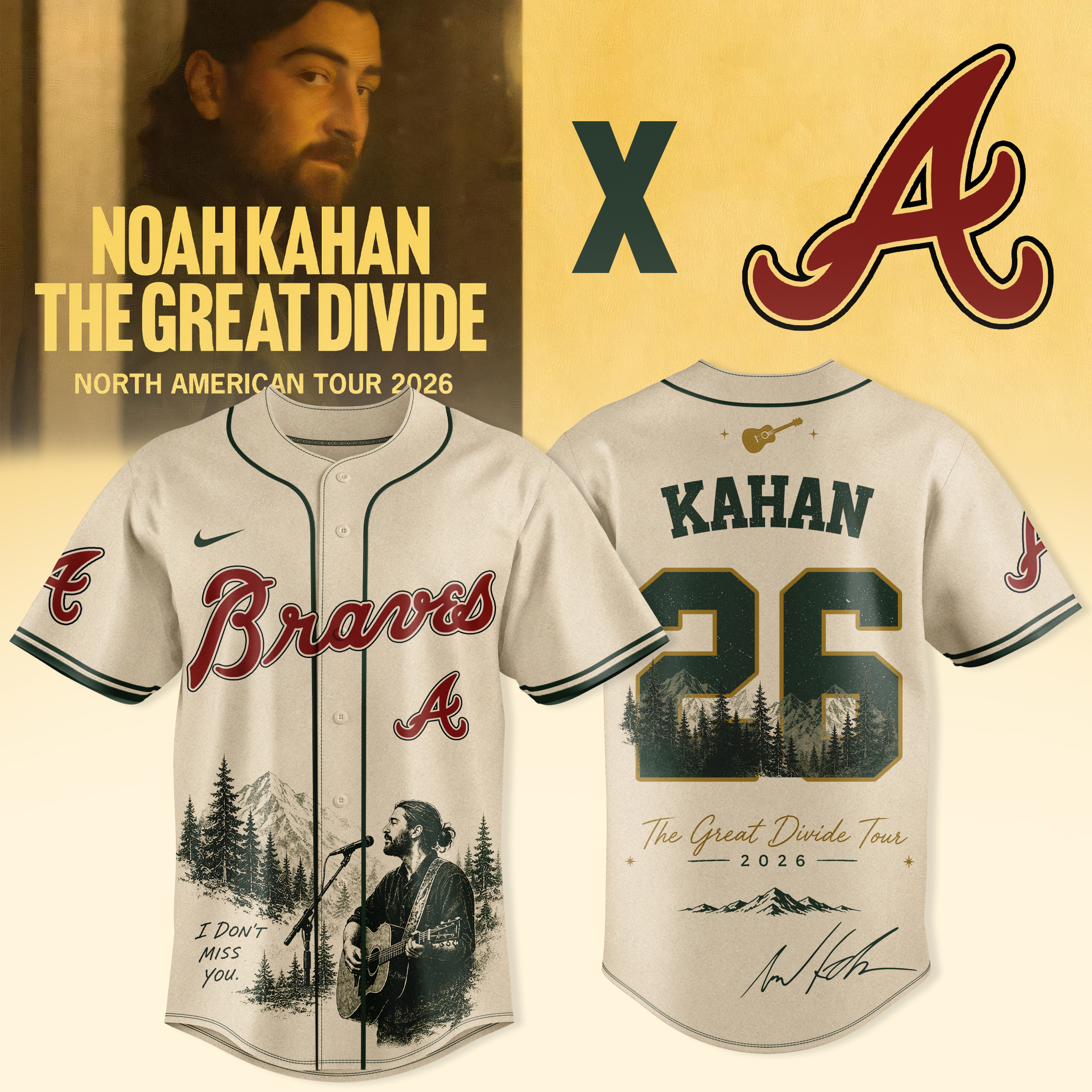 Noah Kahan Great Divide Tour 2026 Fan Apparel Collection