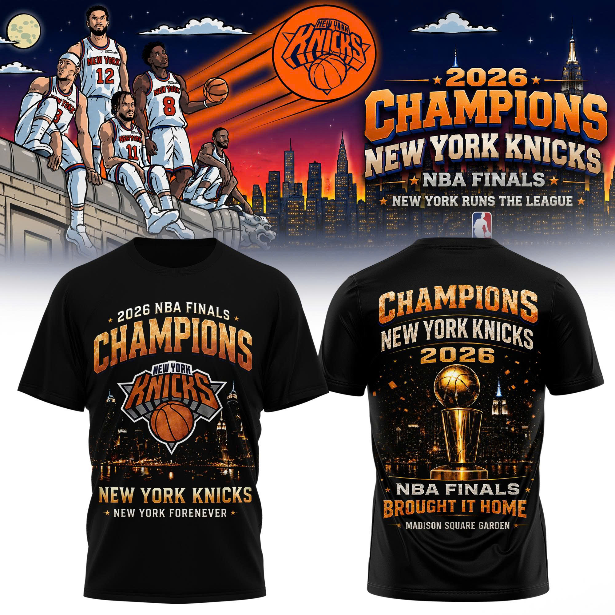 New York Knicks Merch 2026 Finals Victory Collection Basketball Lover Gift