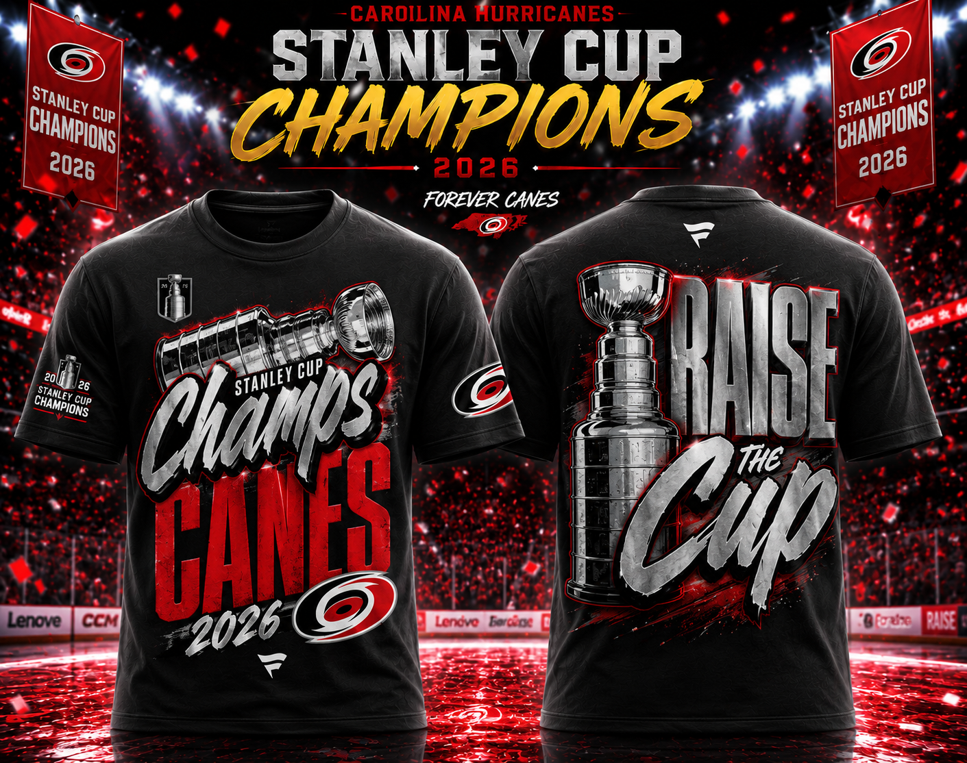 Carolina Hurricanes Merch 2026 Championship Victory T-Shirt Fan Gift