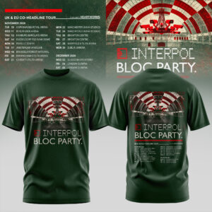 Interpol Bloc Party Uk Eu Tour 2026 Music Fan T-Shirt Edition