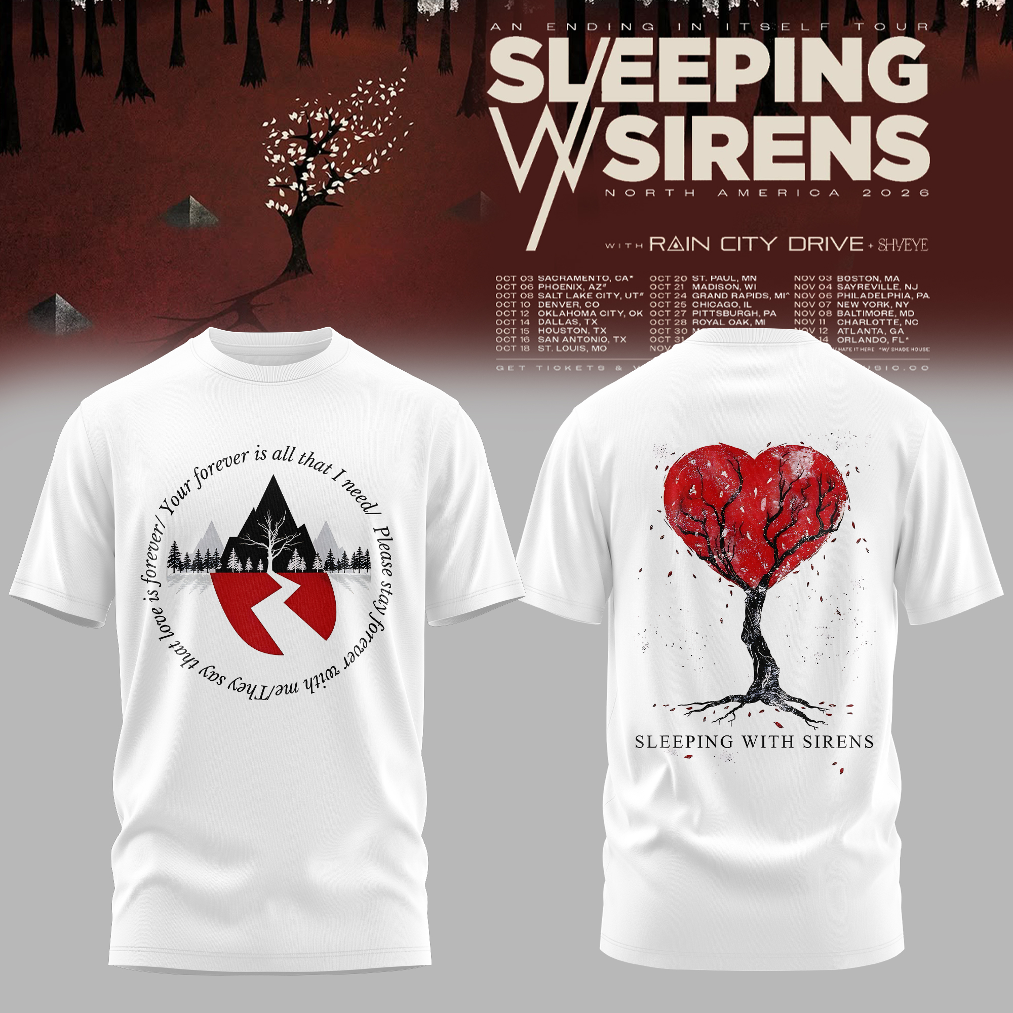 An Ending In Itself Tour 2026 Concert T-Shirt Premium Fan Collection