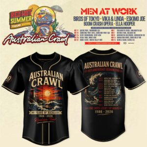 Australian Crawl Red Hot Summer Tour 2026 Jersey Gift For Supporters