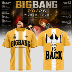 Bigbang Merch 2026 20Th Anniversary World Tour T-Shirt Gift For Kpop Fans