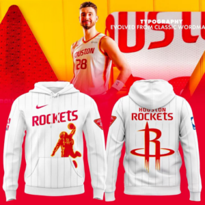 Houston Rockets Nba 2026 New Logo White Hoodie