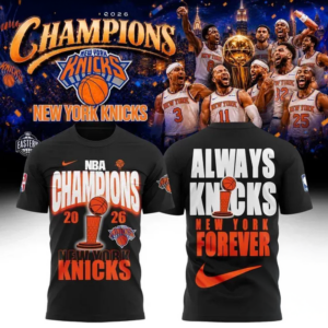 New York Knicks Nba Finals Champions 2026 Always Knicks Black T-Shirt