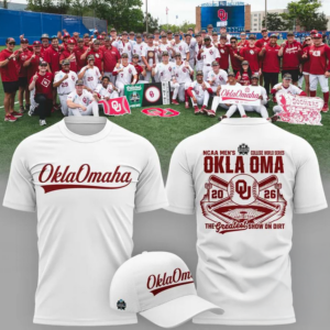 Oklahoma Sooners 2026 Ncaa Baseball Mens College World Series Oklaomaha Logo Team 3D Shirt