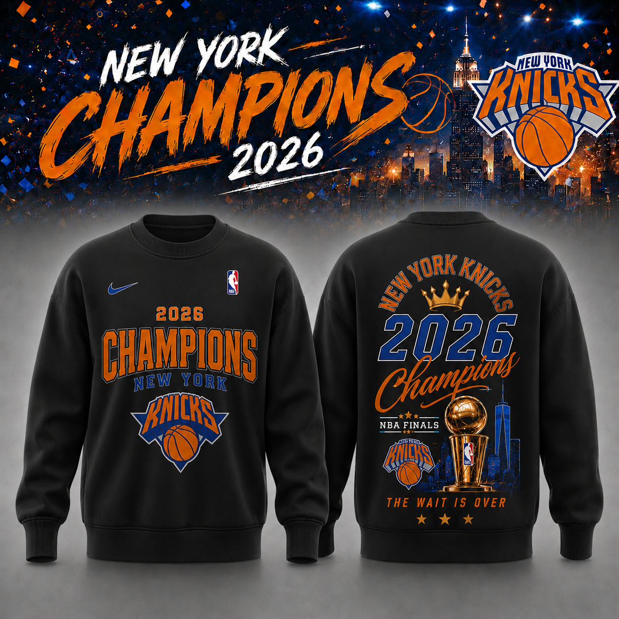 New York Knicks Merch 2026 Championship Legacy Sweatshirt Basketball Fan Gift