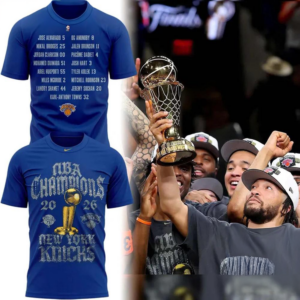 New York Knicks 2026 Nba Finals Champions Blue T-Shirt