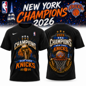 New York Knicks Merch 2026 Nba Era Champions T-Shirt Basketball Fan Gift