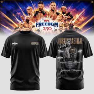 Justin Gaethje Ufc Freedom 250 Lightweight Champion Fan T-Shirt